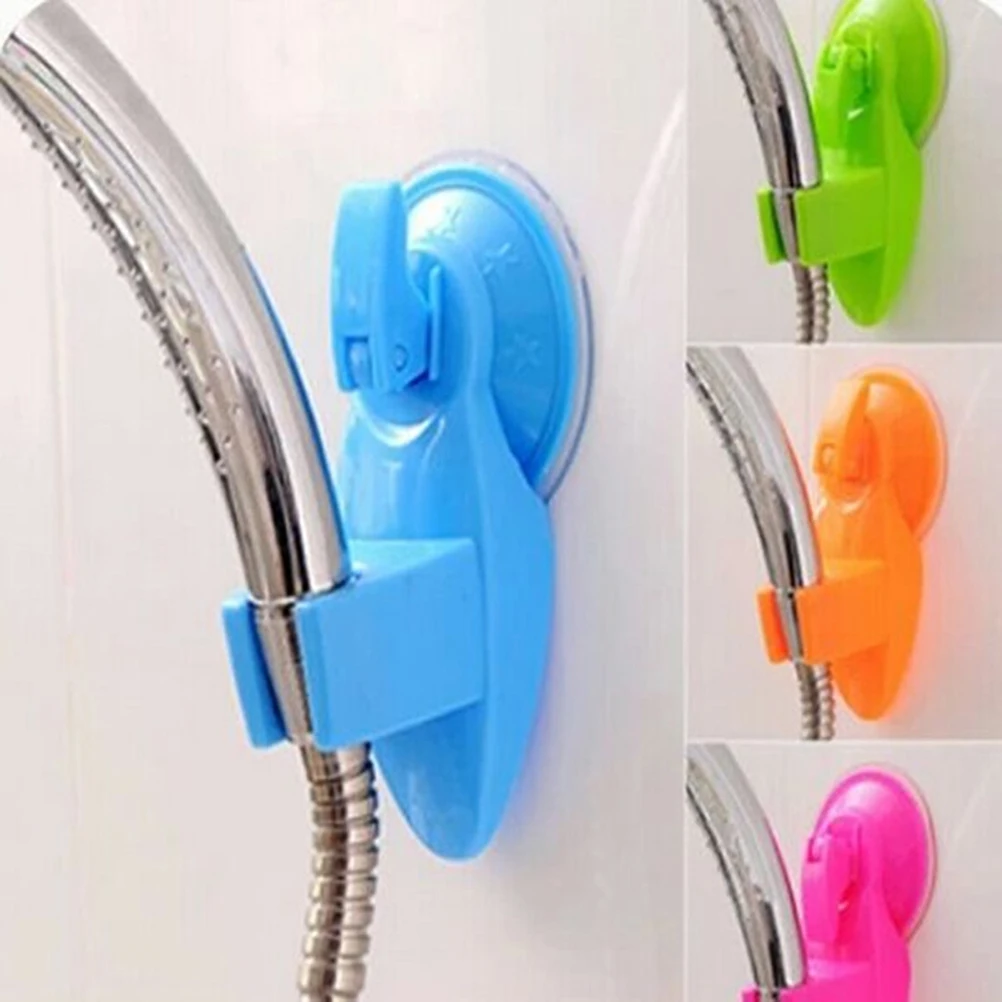 

Shower Bracket for Bathroom Flower Sprayer Holder No Drill Wall Mount Suction Hook Easy Install Travel Hiking Use