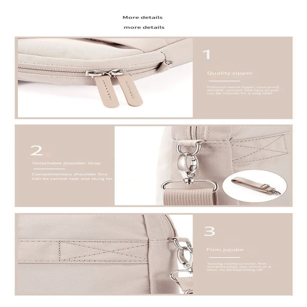 

Shock-proof Laptop Sleeve Bag 15.6 Inch Thin and Stylish Notebook Handle Bag Oxford Cloth Durable Laptop Briefcase