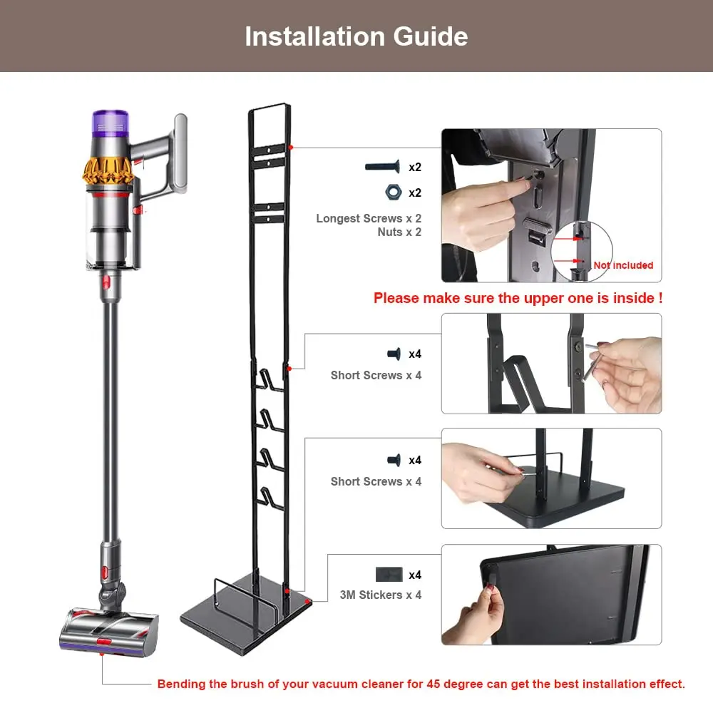 Ręczny stojak próżniowy Dyson, stabilny metalowy wspornik do przechowywania, uchwyt do ręcznego urządzenia Dyson V6 V7 V8 V10 DC30 DC31 DC34 DC35