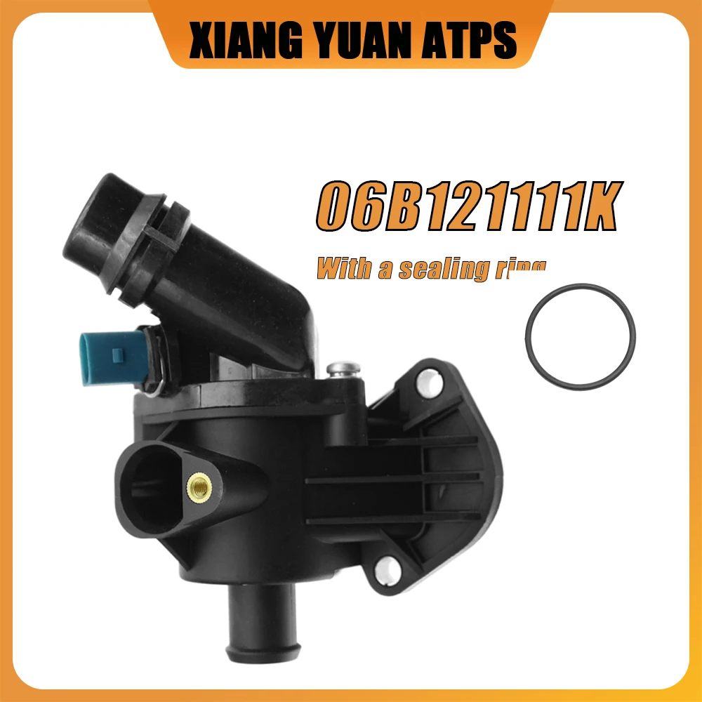 

06B121111K Thermostat Assembly Water Outlet Sensor+O-ring Compatible For A4 A4 Quattro 02-2006 06B121111H 06B121111G 06B121111D