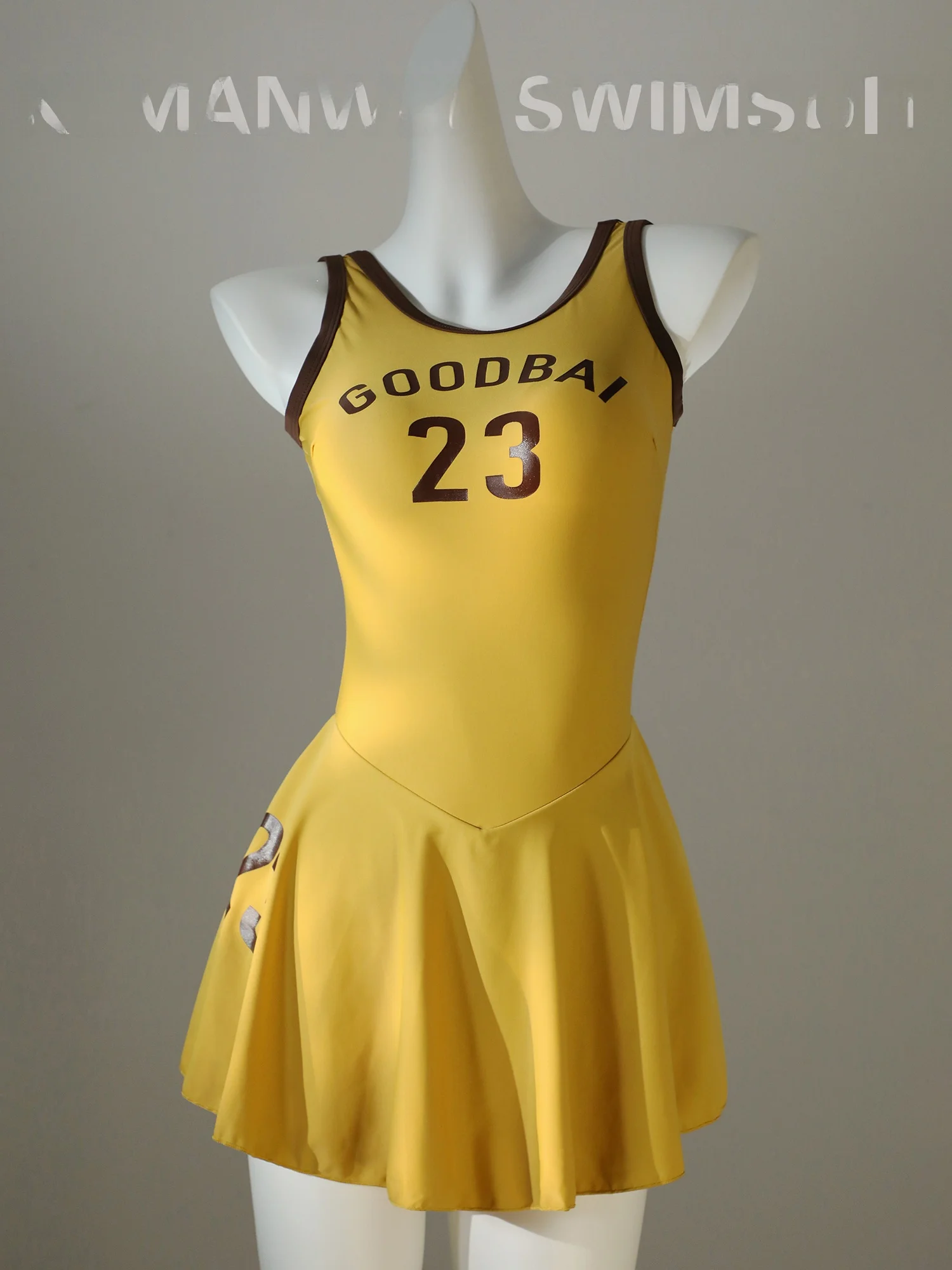 

Повседневный спортивный слитный купальник для женщин: Желтый утягивающий купальник для термальных источников, с принтом, из нейлона и спандекса, для отдыха