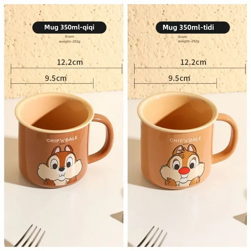 Creative Disney Cute Chip Dale Personalized Cartoon Pattern Simple Fashionable High Temperature Resistant Ceramic Water Cup