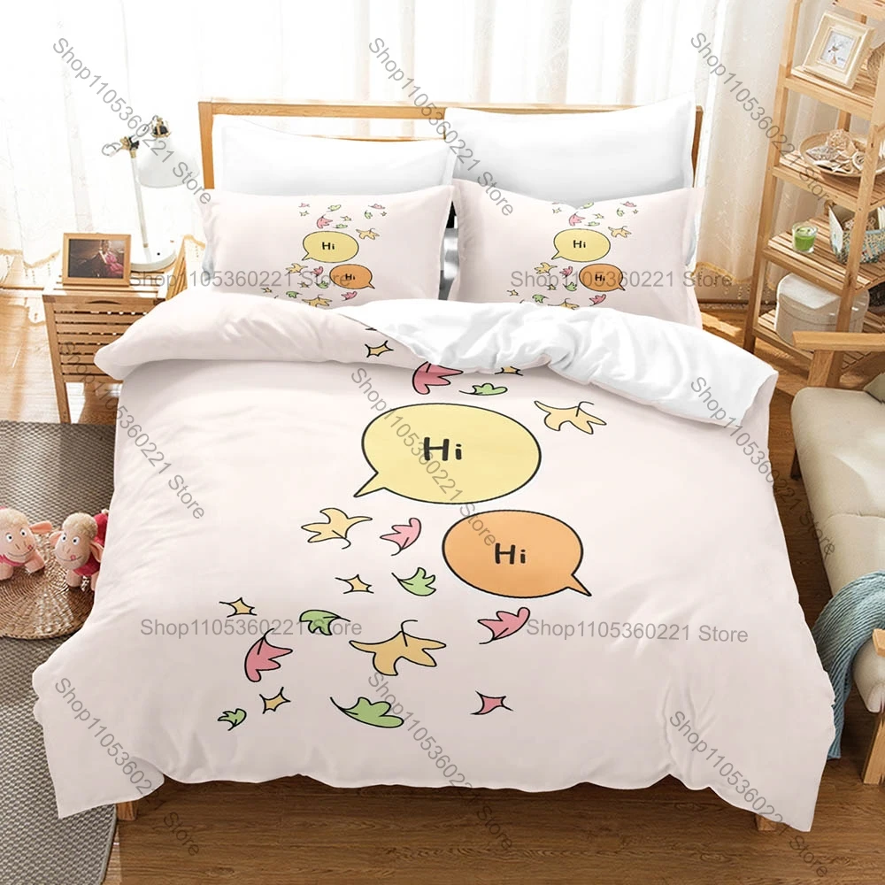 British Actor Kit Connor 3D Print Bedding Set 3 Piece Duvet Cover Set Soft Bedroom Decor Cartoon Maple Leaf komfort-sets