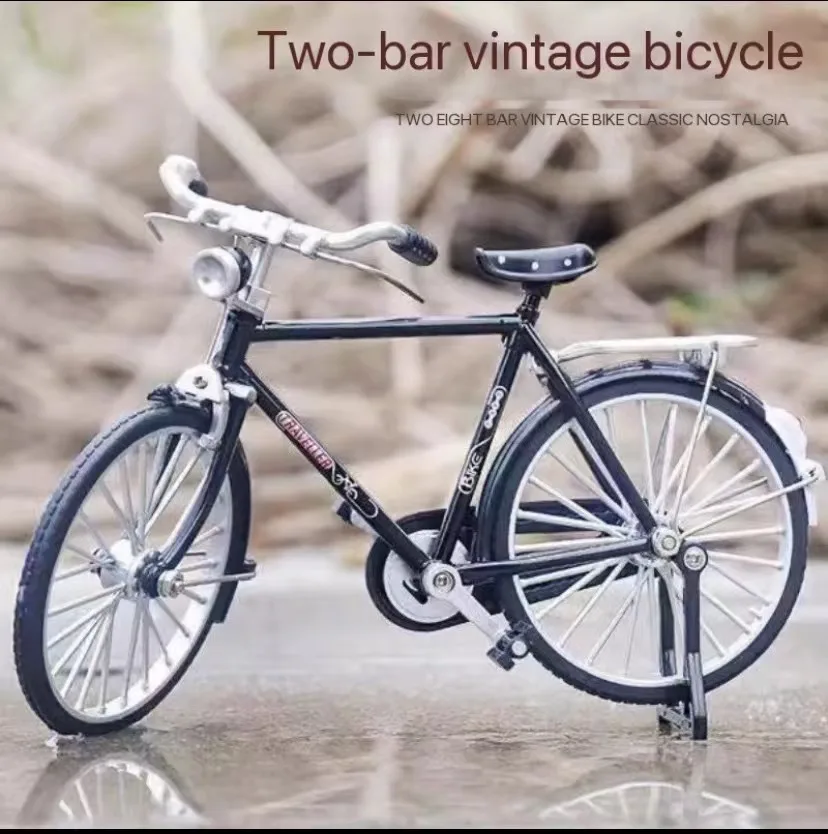 DIY assembly kit for a vintage alloy bicycle model, alloy toy bicycle, display piece for a collection of road bike models
