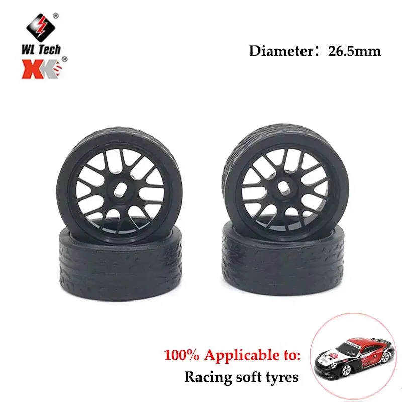 4PCS Crawler Wheels Tires Rubber Tyre for 1/12 Wltoys 284131 K969 K979 K989 P929 RC 4WD Traxxas Upgrade Parts  Car Accessories