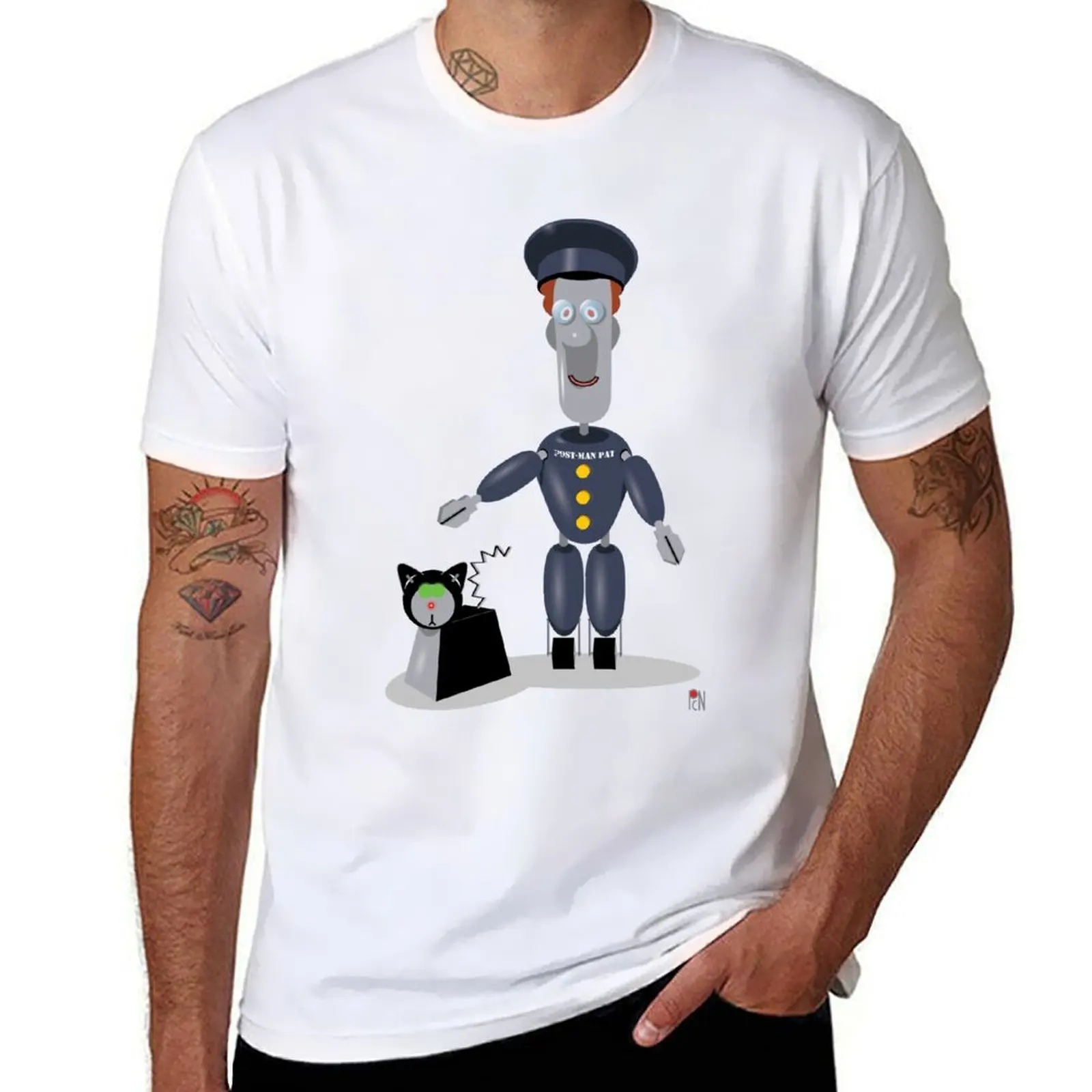 

Post-Man Pat T-Shirt man t shirts graphic t shirts for man cotton T-Shirt