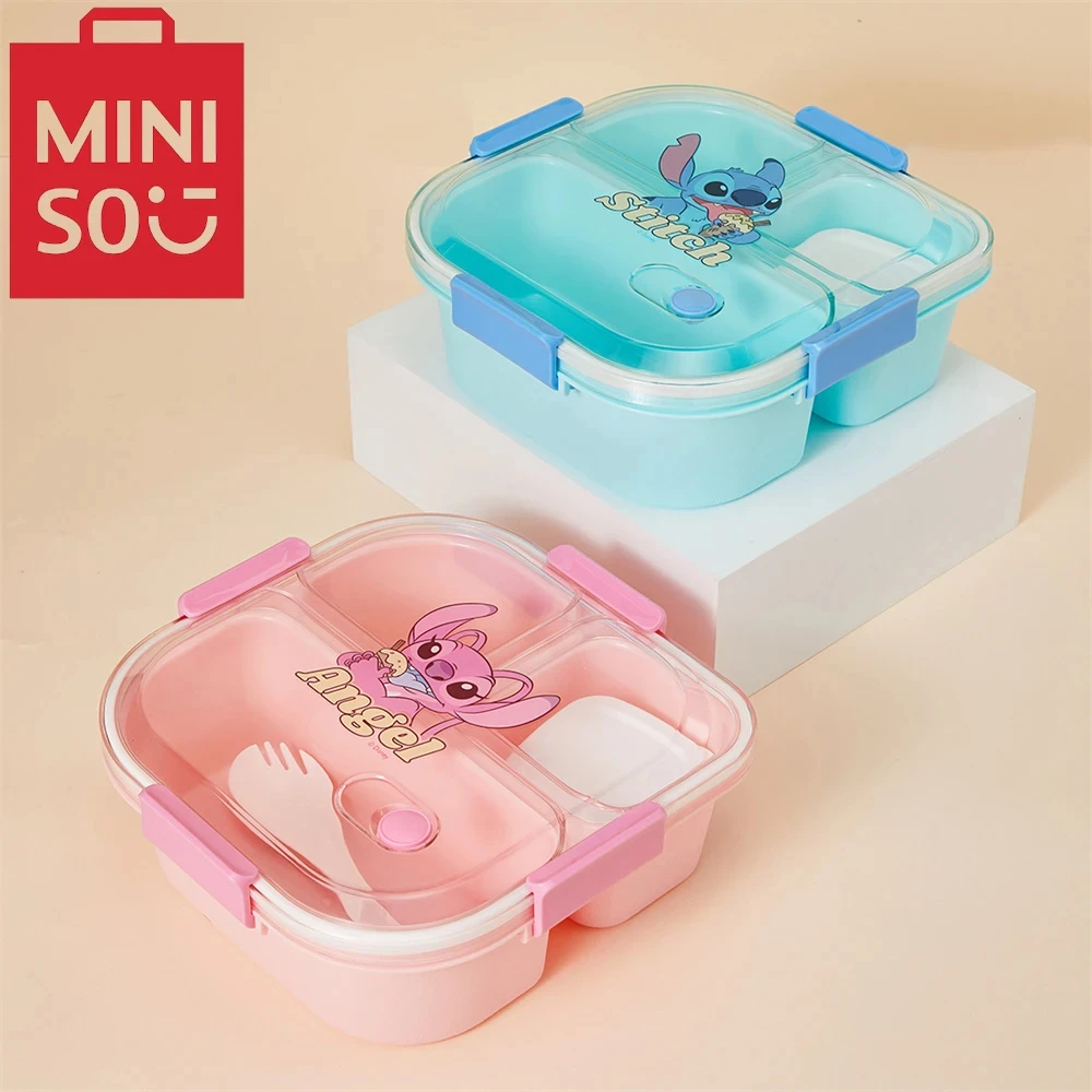 MINISO Disney Stitch Lunch Box With Handles - Lunch Box For Boys - Lunch Box With Compartments - Kids Lunch Box