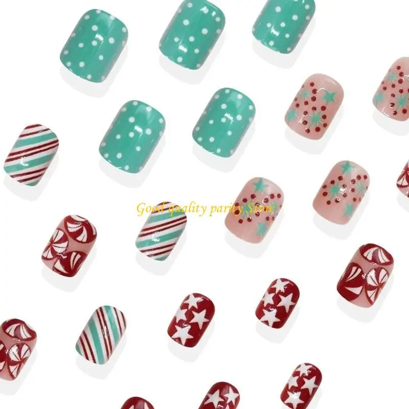 M4YA عيد الميلاد قصيرة مربعة الحوافر المستمرة تويست الجليد نقطة الرقص الشعبي خطة الخطوط ABS مملة عطلة حزب الحوافر الاحتيالية #5