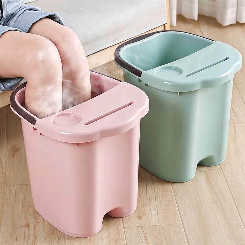 Foot Soaking Bath Bucket Large Capacity Plastic Deep Foot Soaking Tub Feet Massage Feet Bath Bucket For Home Spa Foot Spa Basin