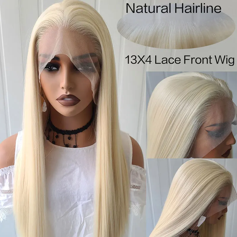 Blonde 613 Straight Hair Wig Synthetic 13x4 Lace Front Wigs High Quality Heat Resistant Fiber Natural Hairline For Women Cosplay