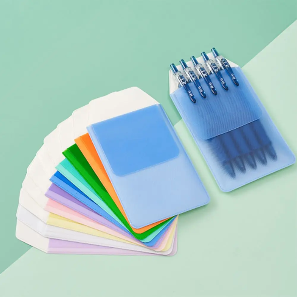 

10Pcs/set Leak-Proof Nurse Pen Pocket Multi-color Protective Case PVC Pencil Case Portable Ink-Resistant Pen Insert Pouch