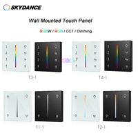 Skydance glass monochrome Touch Panel 12V 24V Wall switch single color/CCT/RGB/RGBW led strip light dimmer dimming controller