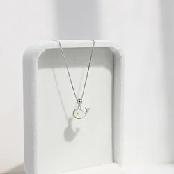 VOQ Silver Color New Little Whale Fritillary Pendant Necklace Lady Clavicle Chain Gift Jewelry
