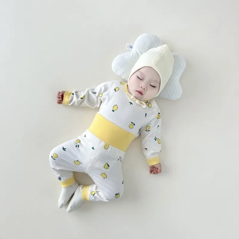 Baby Autumn Clothes Autumn Pants Set Children\'s Underwear Bottoming Baby High Waist Belly Pants Spring New Pajamas Home Wear