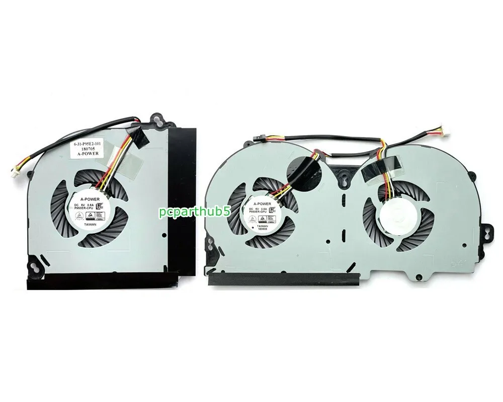 

Для Clevo P960 P960RF P970RF Вентилятор охлаждения процессора и графического процессора 6-31-P9602-NA1 DC5V 4 контакта -