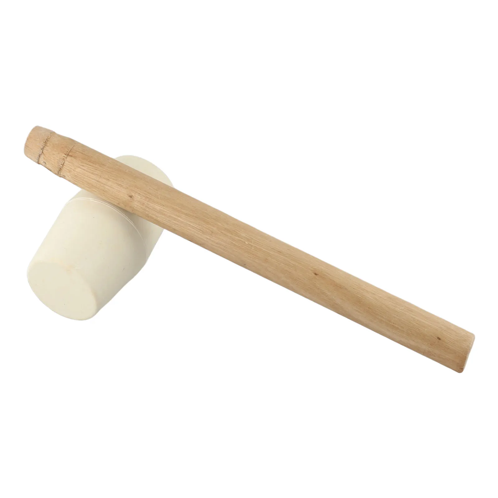 New Practical Rubber Hammer Natural Rubber Wood Handle Wood Handle Home Decoration Light Brightness Slightly Different