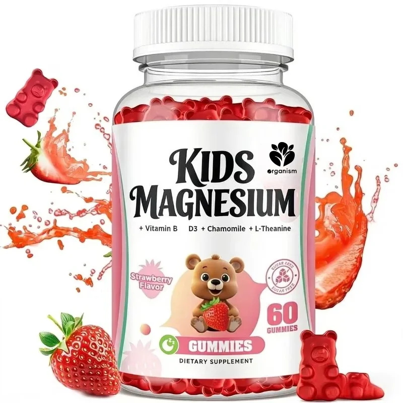 

Children's magnesium glycinate gummies contain citric acid, zinc, vitamin D3, - bone and muscle health support