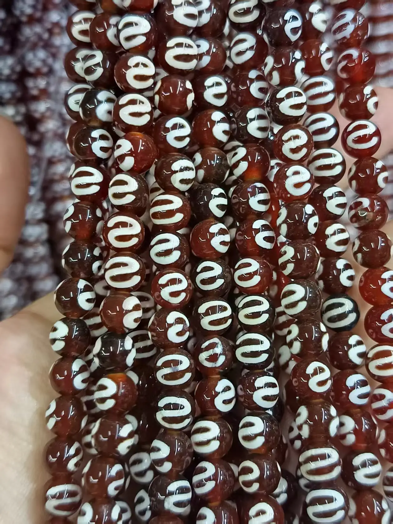 

1 шт./лот, 60 бусин/нитка, красный агат, бусины Дзи, нитка, одинарная бусина, 6 мм, проволочные бусины, свободные бусины для браслета «сделай сам», ожерелья