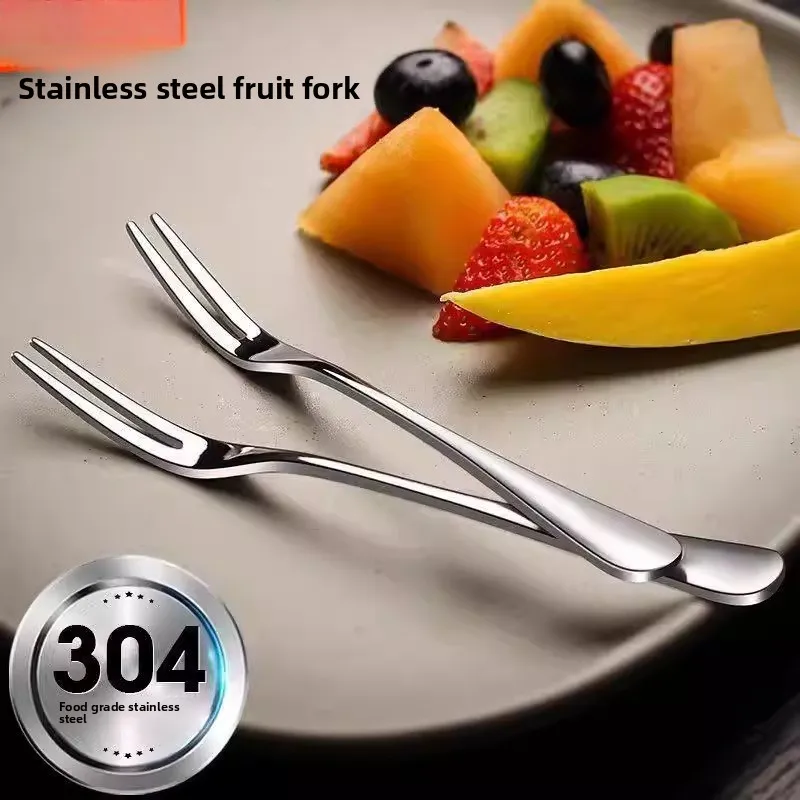 

Вилки для фруктов из пищевой нержавеющей стали 304, милые, премиум-качества, с художественным дизайном, многоразовые столовые приборы для фруктов/овощей