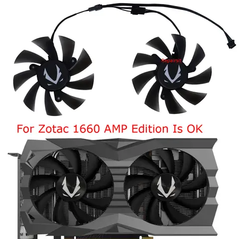 2Pcs/Set,CF9015H12S,GA92A2H,GPU Video Card Fan,For ZOTAC GAMING GTX 1660 SUPER AMP,RTX 2060 2070 SUPER MINI,ZT-T20710E-10M