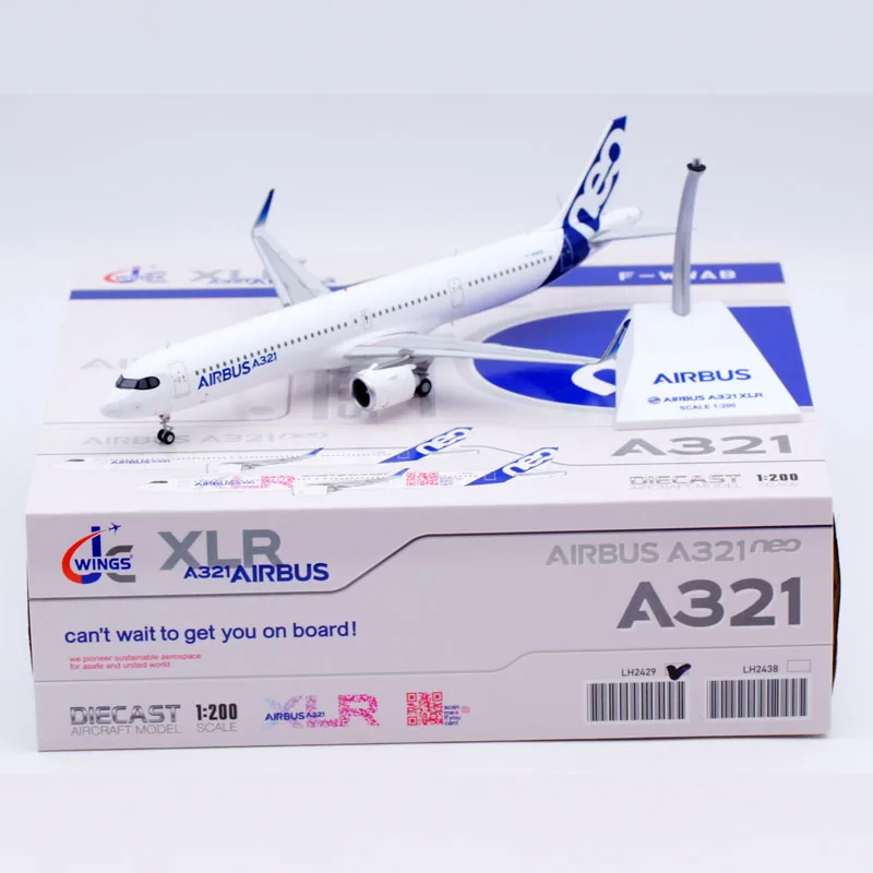 

LH2429 Alloy Collectible Plane Gift JC Wings 1:200 Airbus Industrie A321NEO "House Color" Diecast Jet Model F-WWAB With Stand