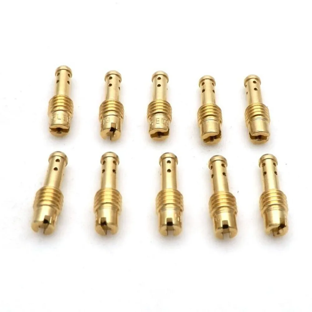 For Mikuni VM TM TMX Carb Carburetor Nozzle Carburetor Pilot Jet 10pcs/Set 8 Bleed Holes Aluminum Alloy Replacement