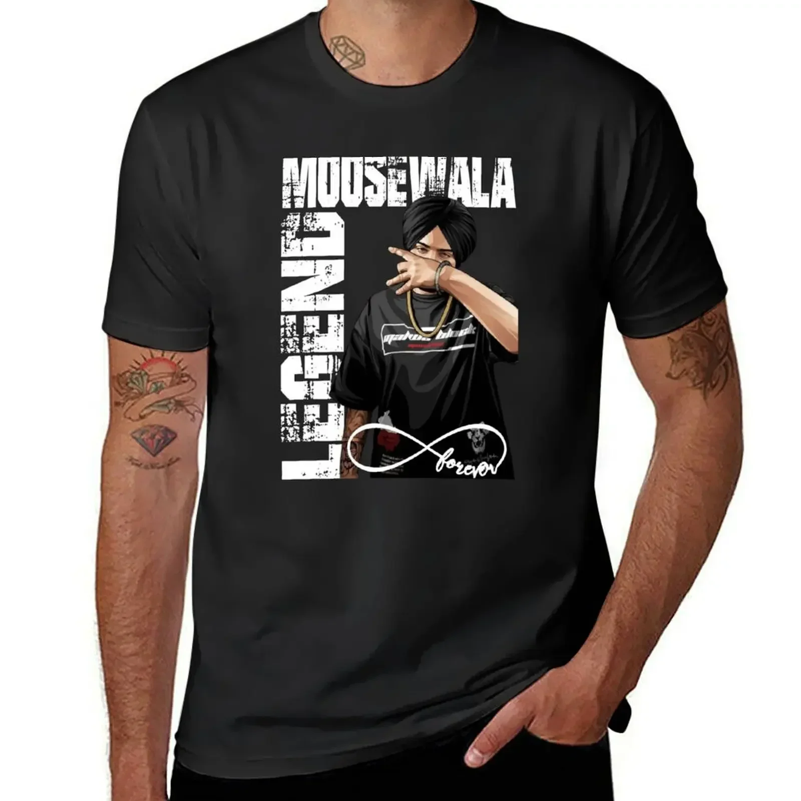 sidhu moose wala sticker T-Shirt animal prinfor boys plain sports fans sweat mens graphic t-shirts anime