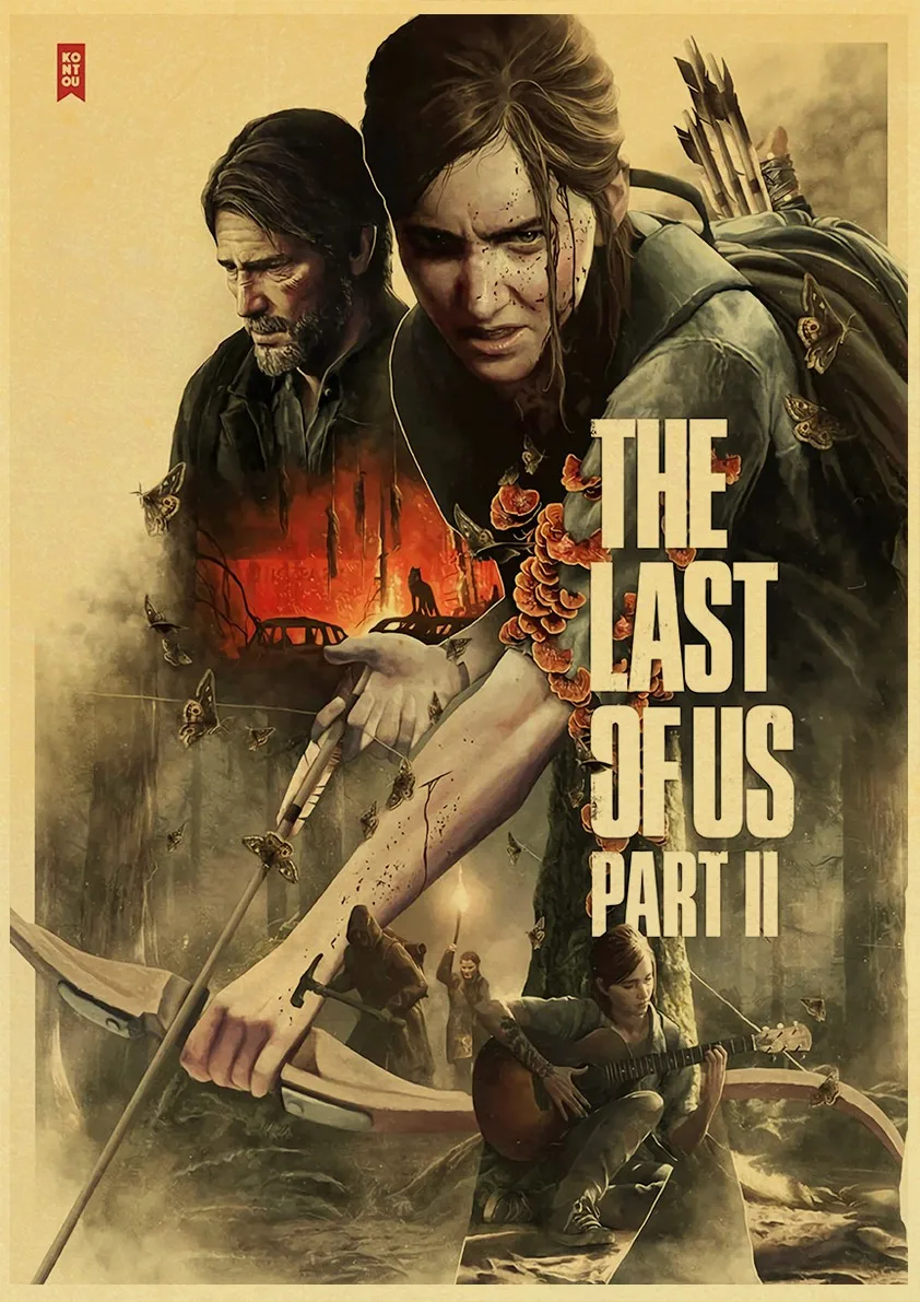 The Last of Us Poster Retro Hot Game Kraft Paper Prints Posters DIY Vintage Home Room Bar Cafe Decor Aesthetic Art Wall Painting