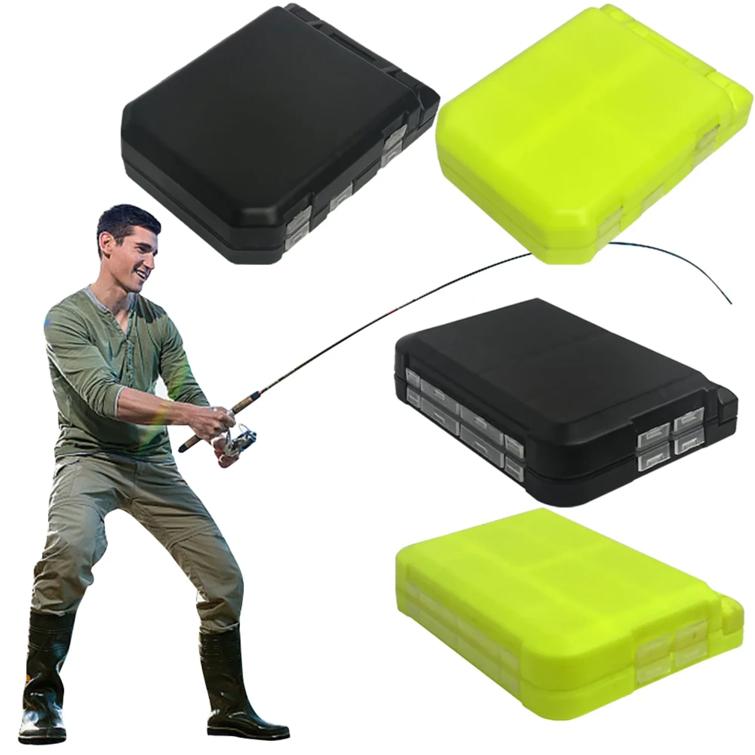 

Fishing Tackle Box Fishing Lure Bait Organizer Box Large Capacity 10/16 Grid Fishing Accessory Utility Box Outdoor Fishing