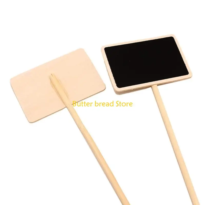 W89C 10 pezzi Segno pianta in legno Etichetta Gardening Etichetta Garden Stakes Segno giardinaggio Pianta per del fiore