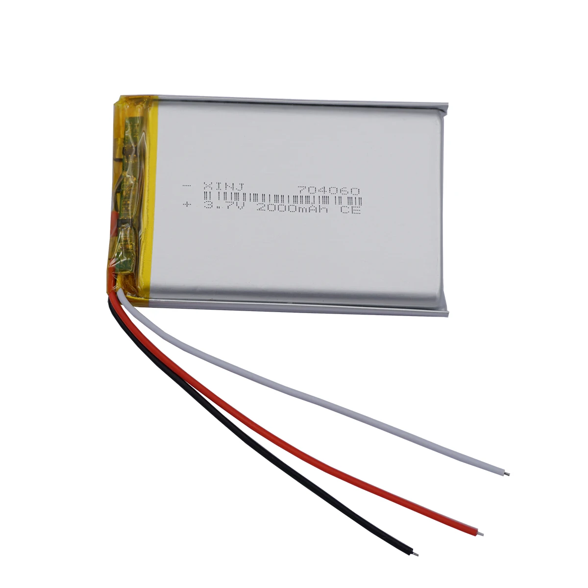 3.7V 2000mAh 7.4Wh Li-Polymer Rechargeable Li Lithium Battery 704060 Li-po NTC 3-Wires Thermistor For GPS Bluetooth Speaker LED