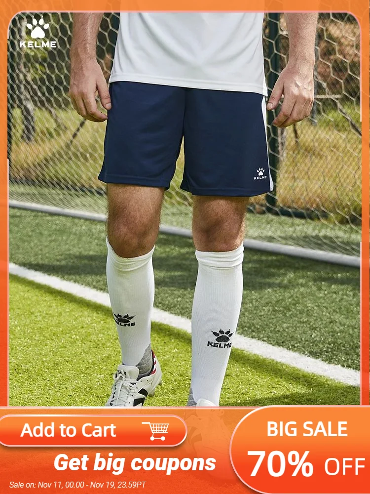 

Kelme Men's Football Training Shorts Outdoor Running Breathable Shorts Fitness Sports Quick-drying Pants Daily Leisure