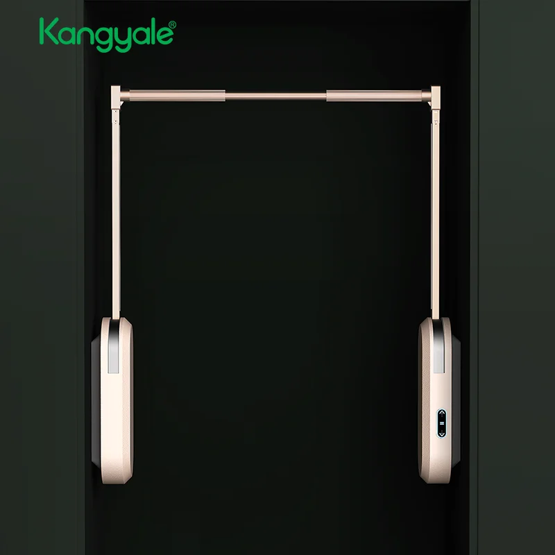stll Smart Voice Control Wardrobe Lifting Clothes Hanger Rail Wall Mount Clothes Hanger Pull Down Hanging Rail