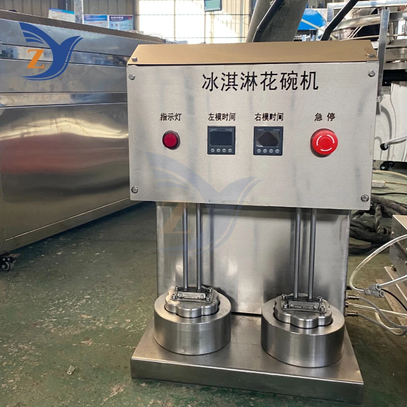 Waffle Bowl Machine Molding Cone Flower Shape Pattern Fixed Ice Cream Sweet Equipment Size Commercial Kitchen Electrical