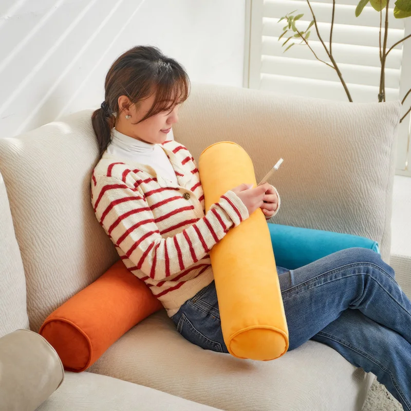 Unstuffed Velvet Cylindrical Pillowcase Cushion Cover 40/60/80/100/120cm Long Bolster Pillowcase Roll Neck Headrest No Filling  