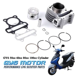 Scooter ATV 139QMB 139QMA Engine GY6 50cc 60cc 80cc 100cc Cylinder 47mm 50mm Cylinder Piston Rings Assy 4 Stroke Scooter Moped