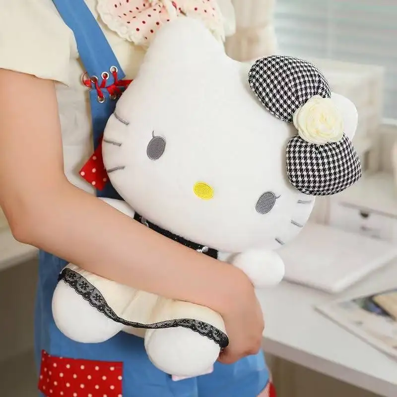 Latest socialite Hello Kitty backpack keychain pendant doll Kawaii stuffed plush toy figurine cartoon anime cute gift Christmas