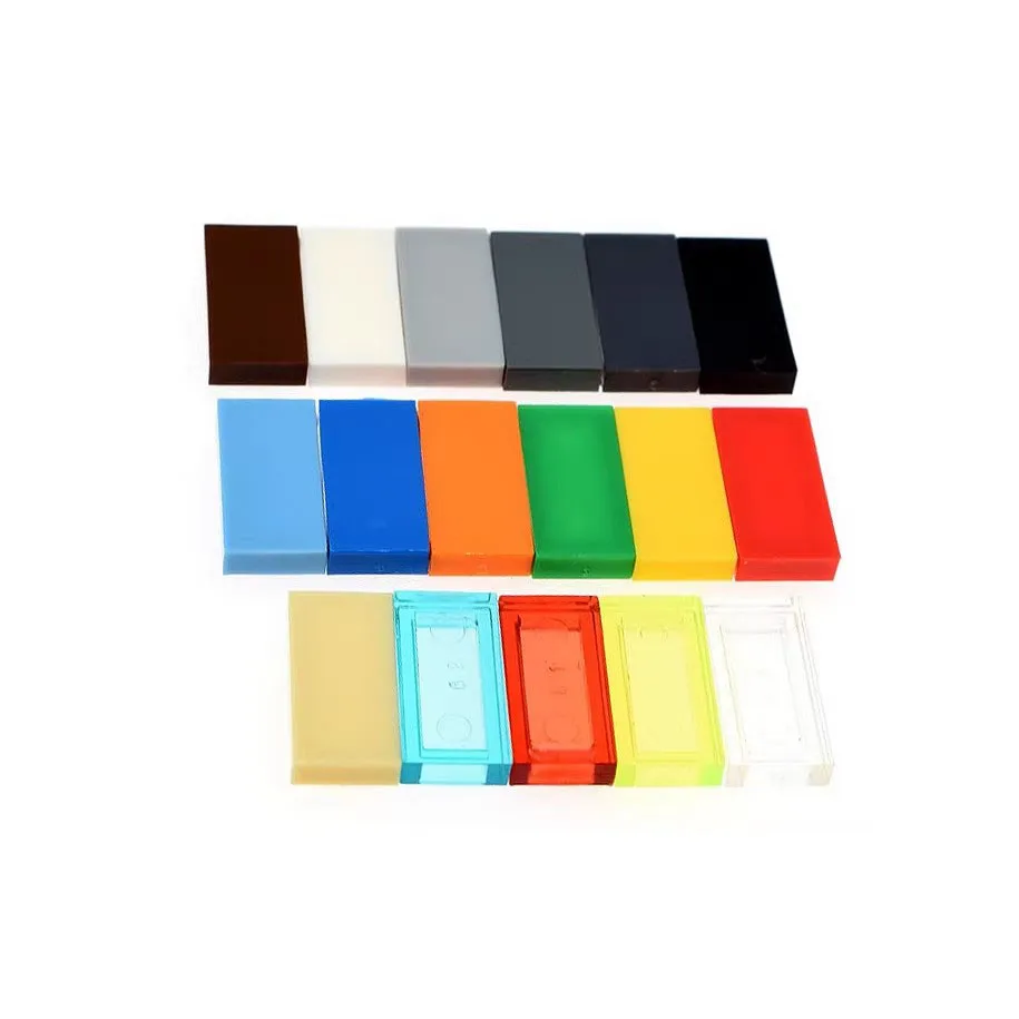 Bloques de construcción de azulejos 1x2, accesorios a granel, 3069 ladrillos MOC, piezas de suelo, bricolaje, casa, ciudad, calle, placa Base, 10 Uds.