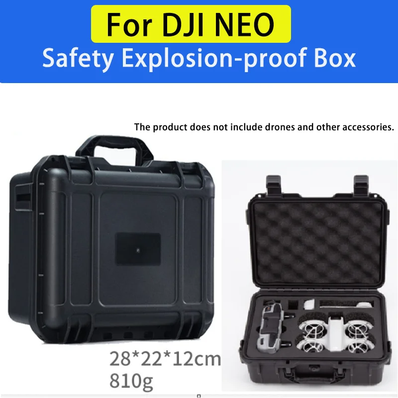 For DJI Neo Drone PC Hard Shell Safety Explosion-proof Box Shock-Absorbing Compression Resistant Protection Storage Hand Case