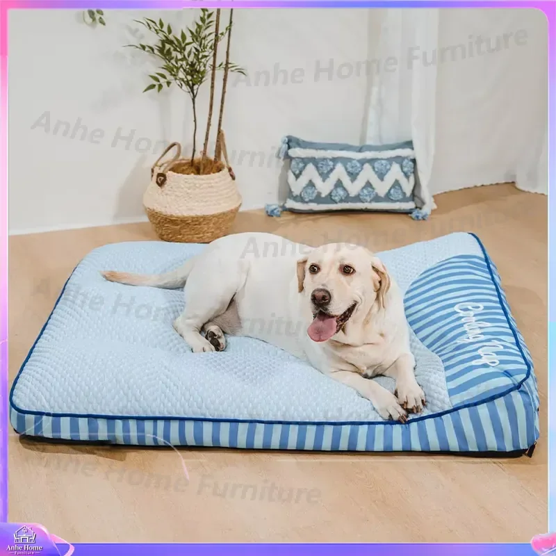 Large Dog Cooling Pad Summer Pet Bed Washable Breathable Elevated Frame Solid Pattern Suitable for Dogs and Cats