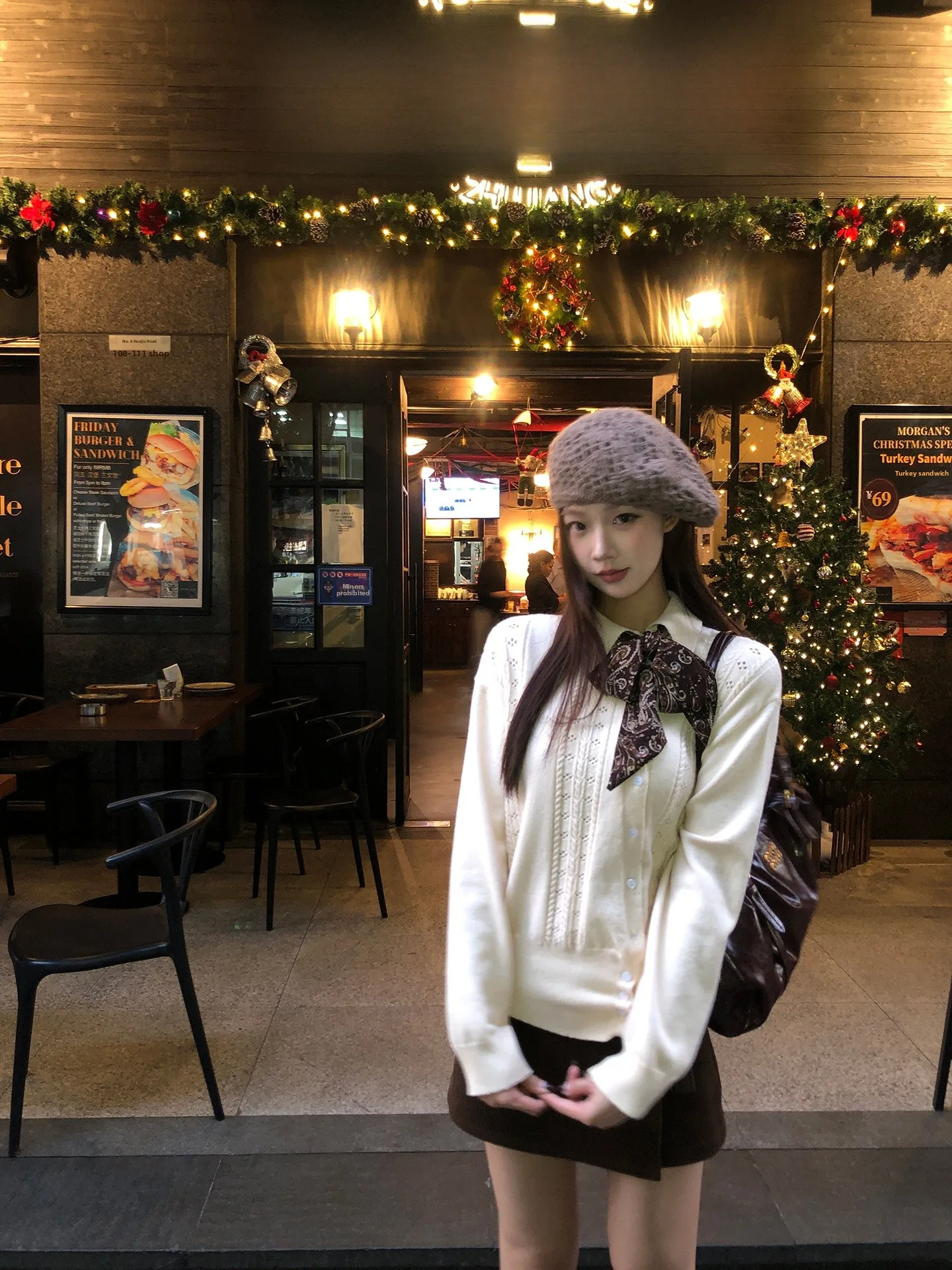 

Red Celebri Knitted Open Cardigan Women's Sle 2025 New Winter Faion Design Top Korean System Sweater Coat Straight Tube