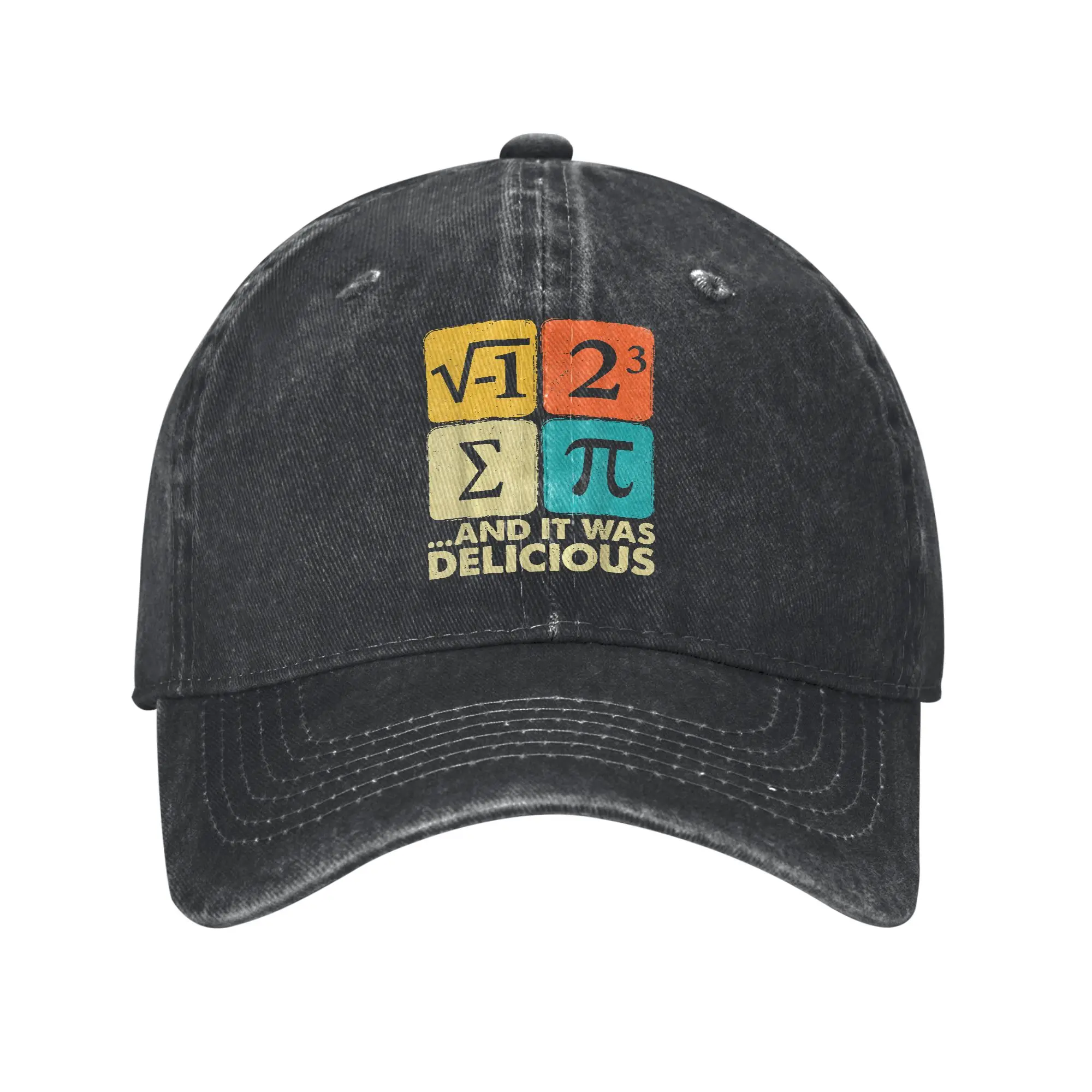 I Ate Some Pie and It was Delicious Funny Pi Day Math Baseball Caps Unisex Distressed Washed Snapback Hat Outdoor Travel Cap Hat