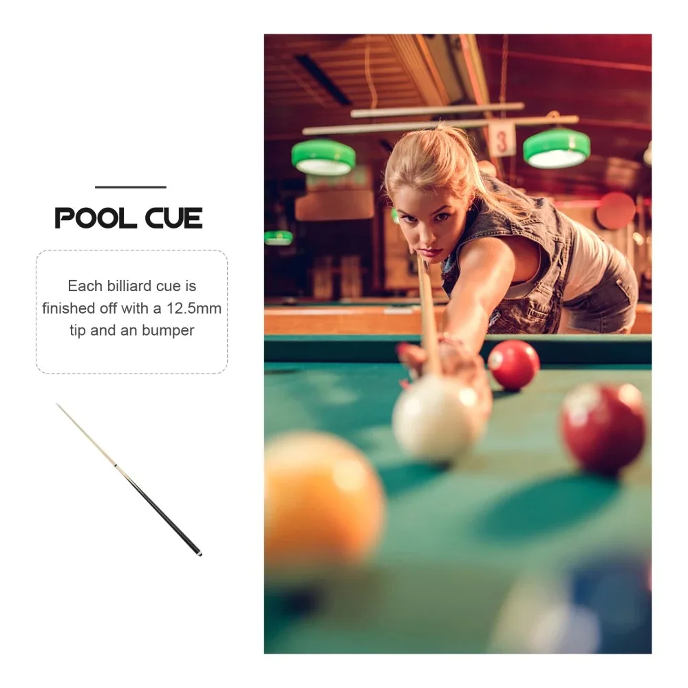 350g/550g American White Wood Pool Cue Billiard House Bar Double Part Assemble Pool Cue Sticks for Practice Professional Use