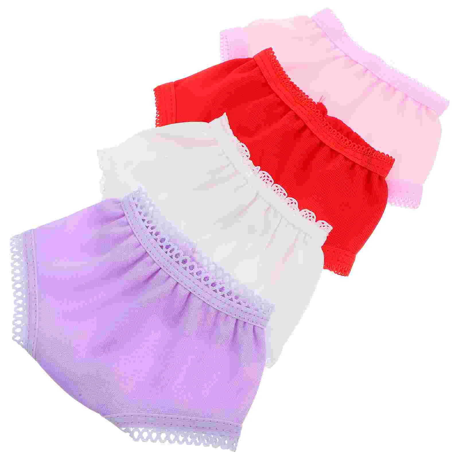 4 Pcs 18 Inch Panties Toy Accessories Dolls Girls' Shorts Washable Polyester Underpants Clothes Baby