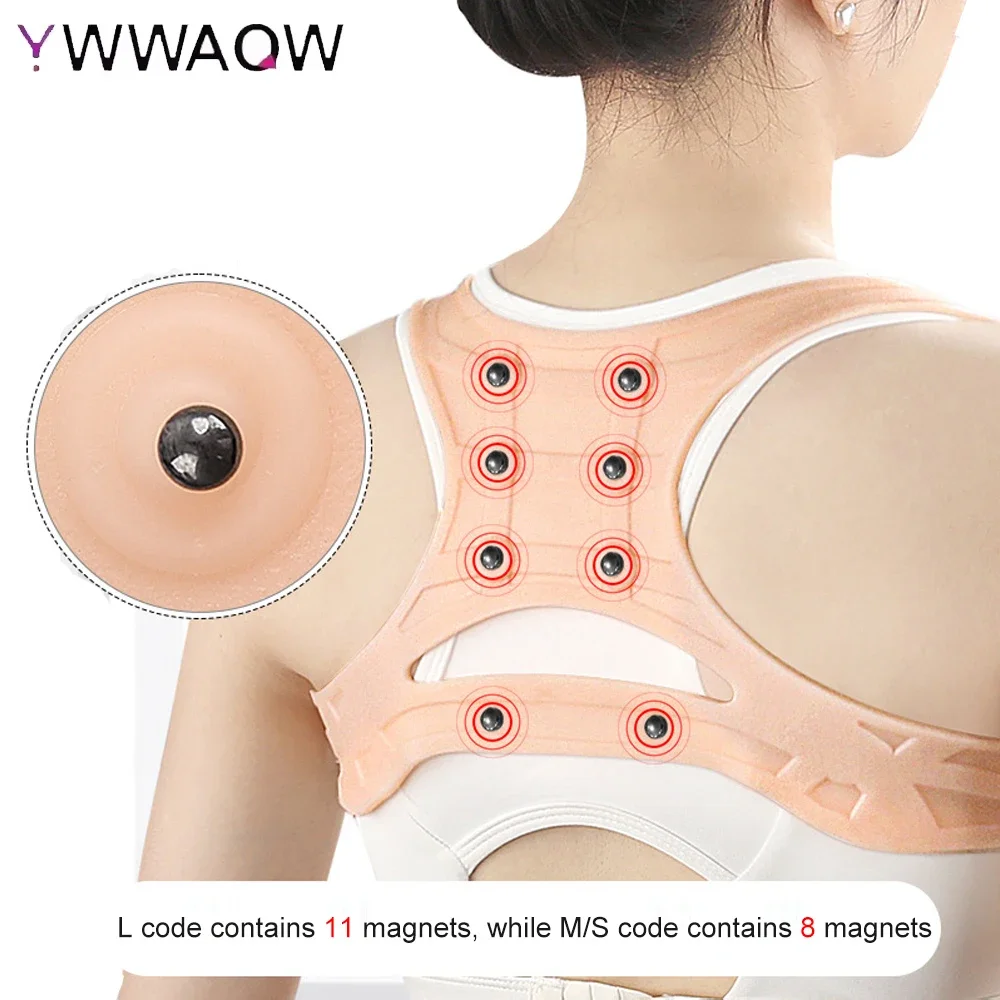 

Silicone Magnetic Posture Corrector for Women & Men,Back Brace,Shoulder Brace,Posture Corrector for Neck and Back Pain Relief