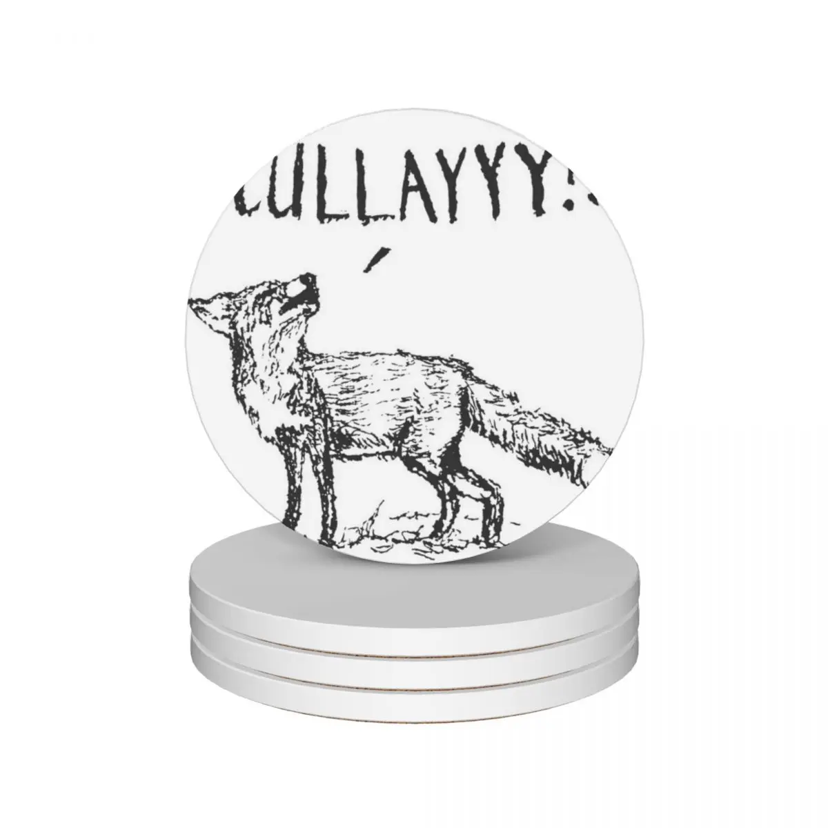 What a Certain Fox Says Ceramic Coasters (Set of 4) for drinks set ceramic set Coasters