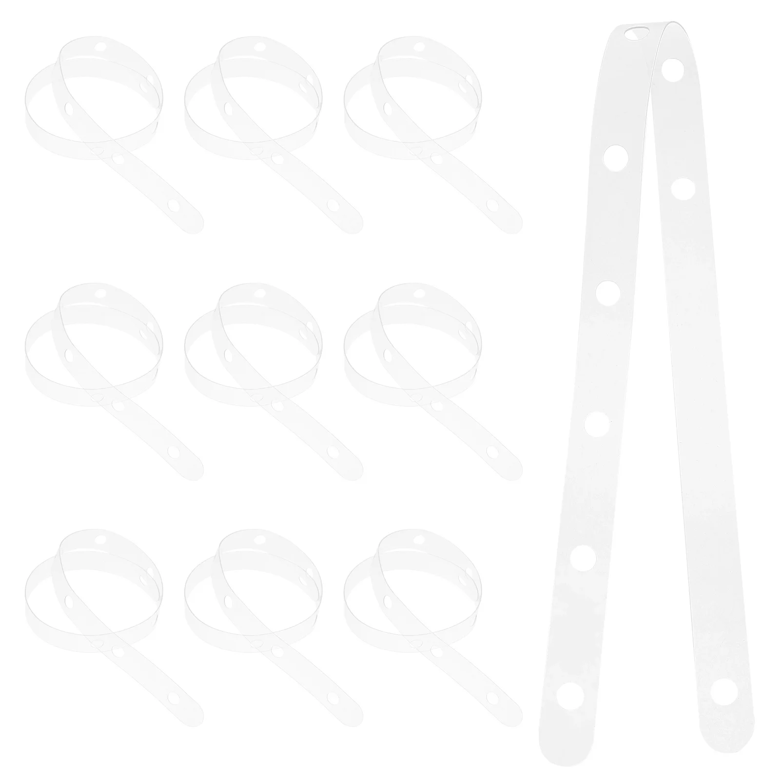 

10pcs Clothing Clips Set Transparent Plastic Hanger Strips Space Saving Wardrobe Organizer Display Rack Heavy Duty Closet