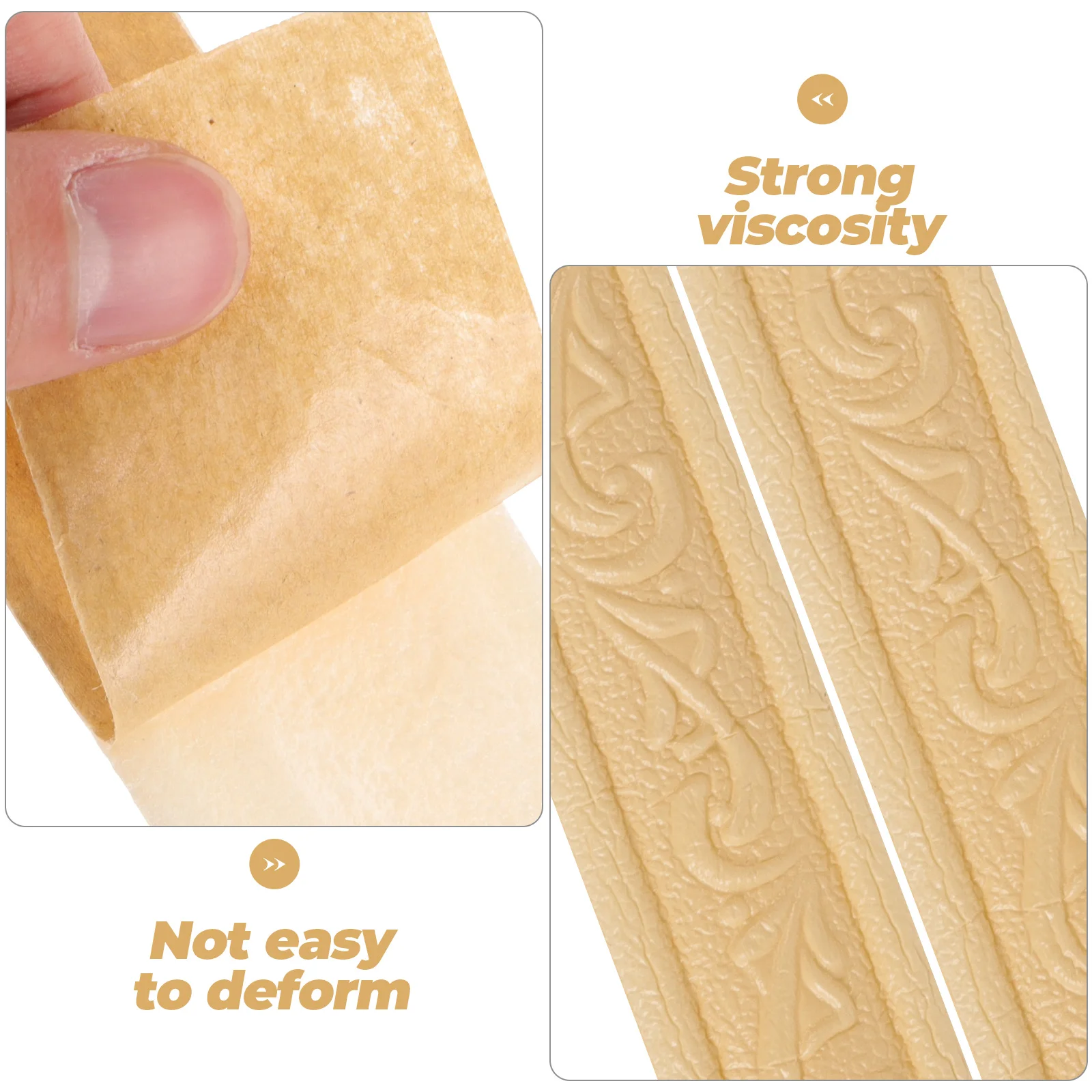 

2pcs Thickened Wall Trim Skirting Sticker Self Adhesive Baseboard Border Decorative Removable Wall Trim For Home Office Hotel