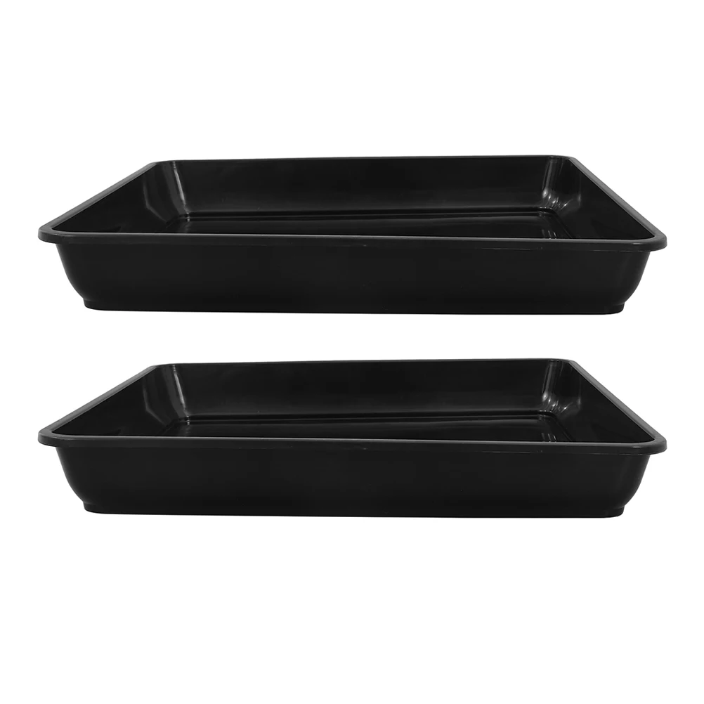 

2Pcs Planter Base Plate Square Drip Tray for Flower Pots Indoor Outdoor Gardens Thickened Design Prevents Spills Modern Decor