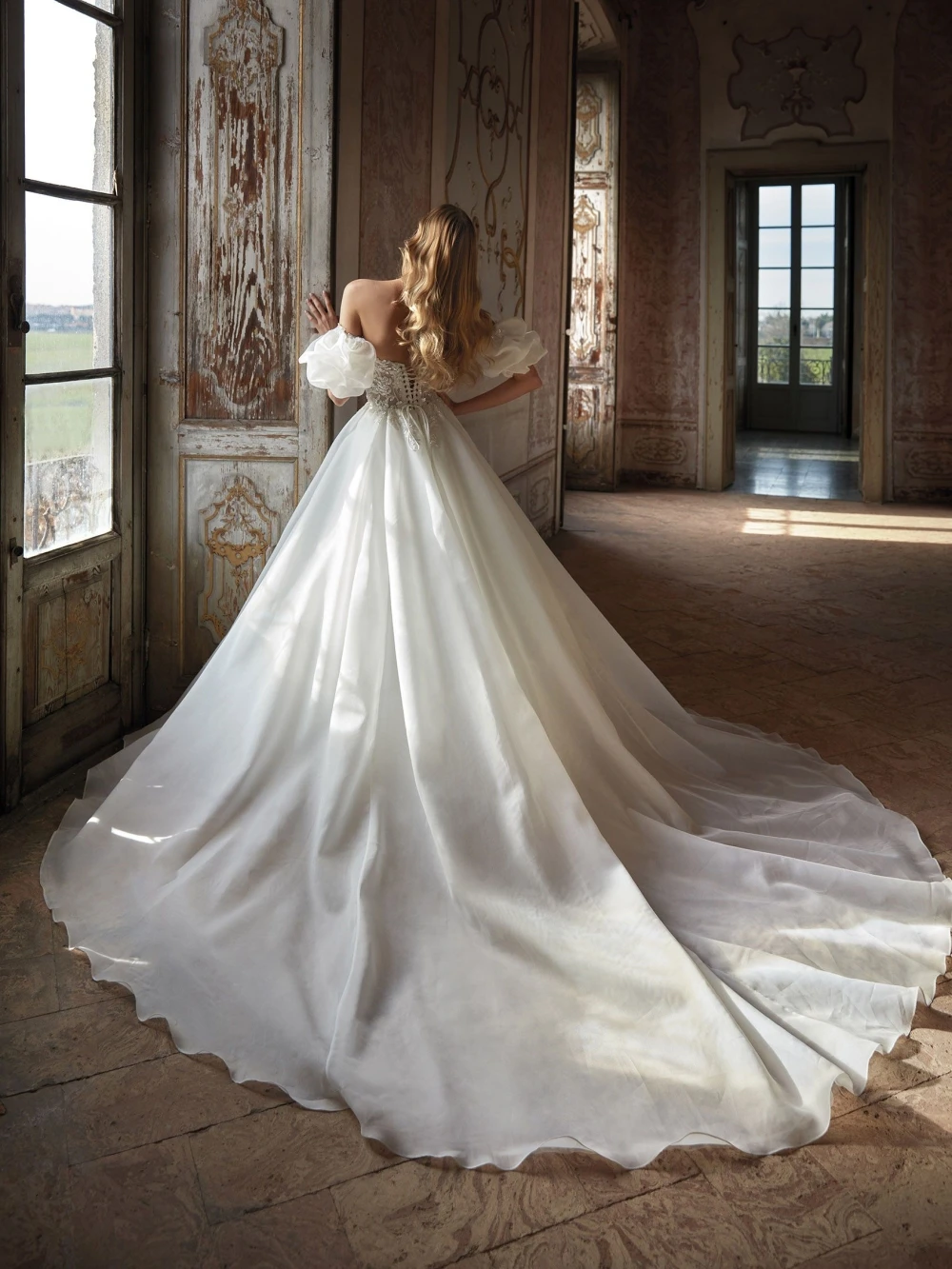 Vestido De novia con cuentas De lentejuelas brillantes, vestido De novia blanco elegante, vestido De novia largo con cuello De corazón romántico